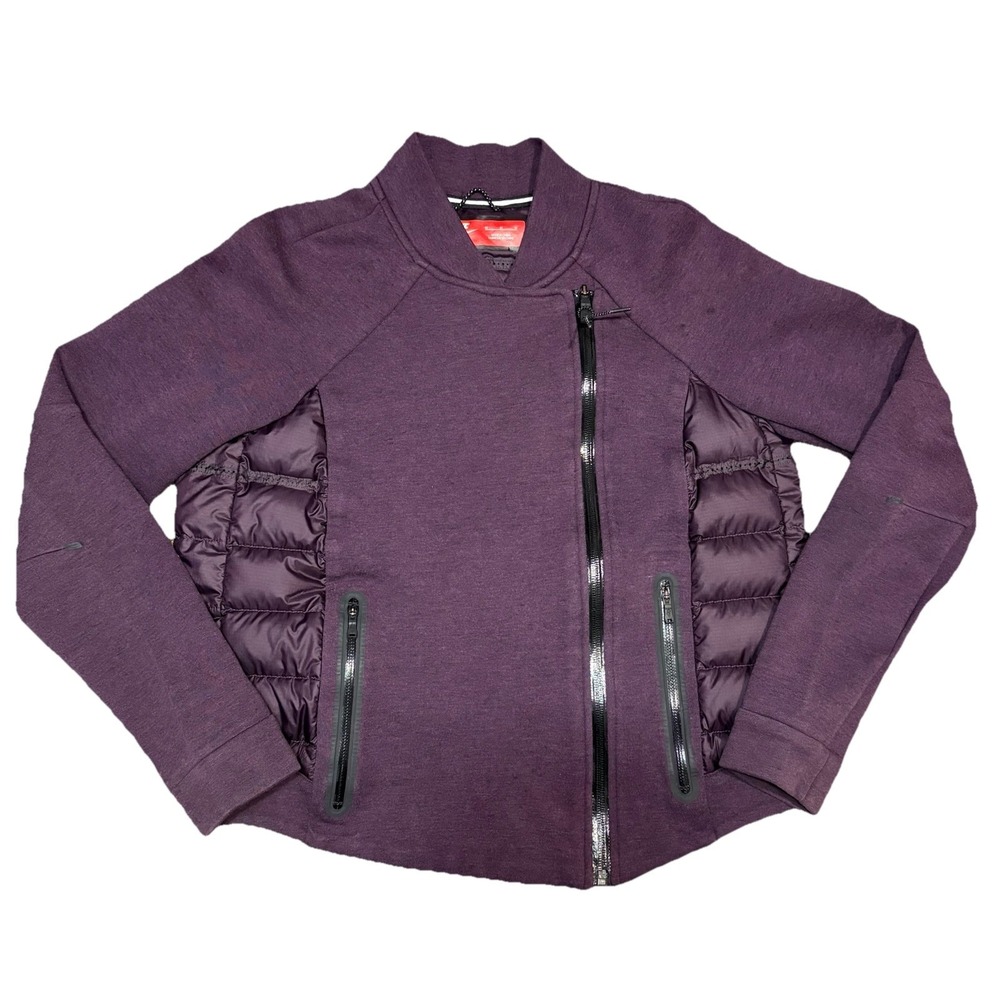 NIKE Tech‎ Aeroloft Moto Women's Down Quilted Jacket - Deep Purple - Sz M